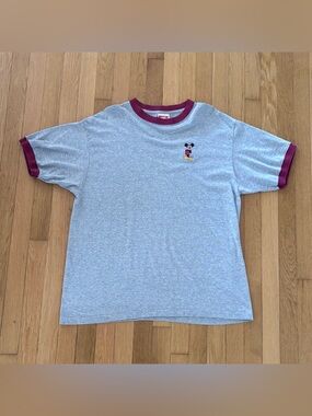 Vintage Disney Mickey Inc Shirt Ringer Mickey Mouse XL Made In USA RARE 90s T